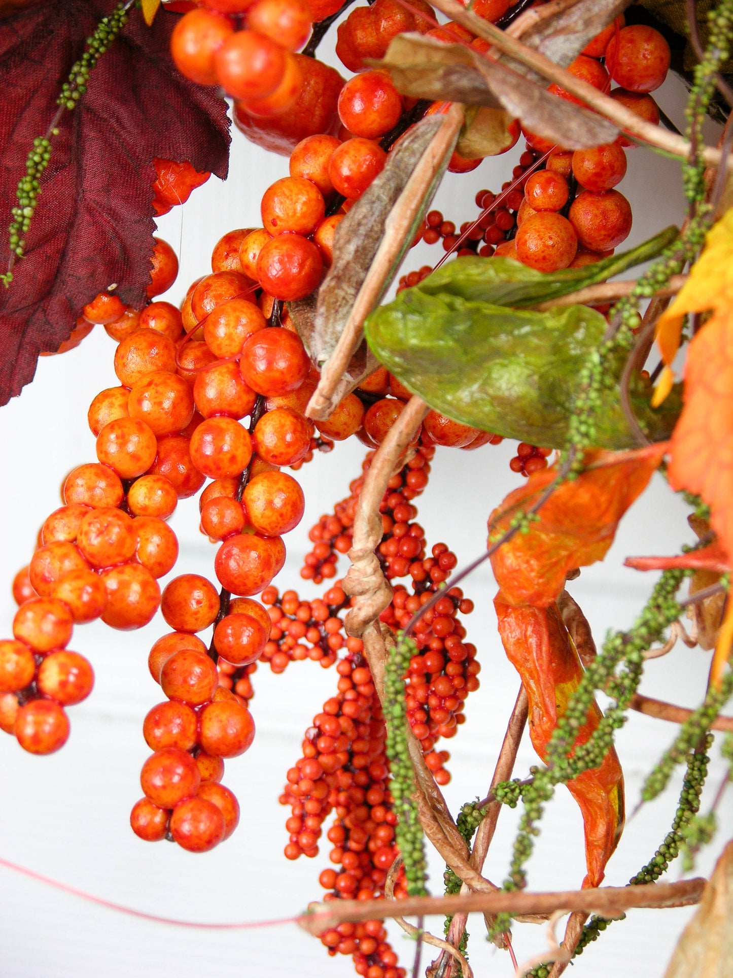 Berried Scarecrow Fall Wreath with Pumpkin Stems and Double Terri Bows - Designer Series