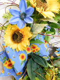 Queen Bee Fabric Bow Wreath