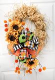 Raffia Sunflower Wreath