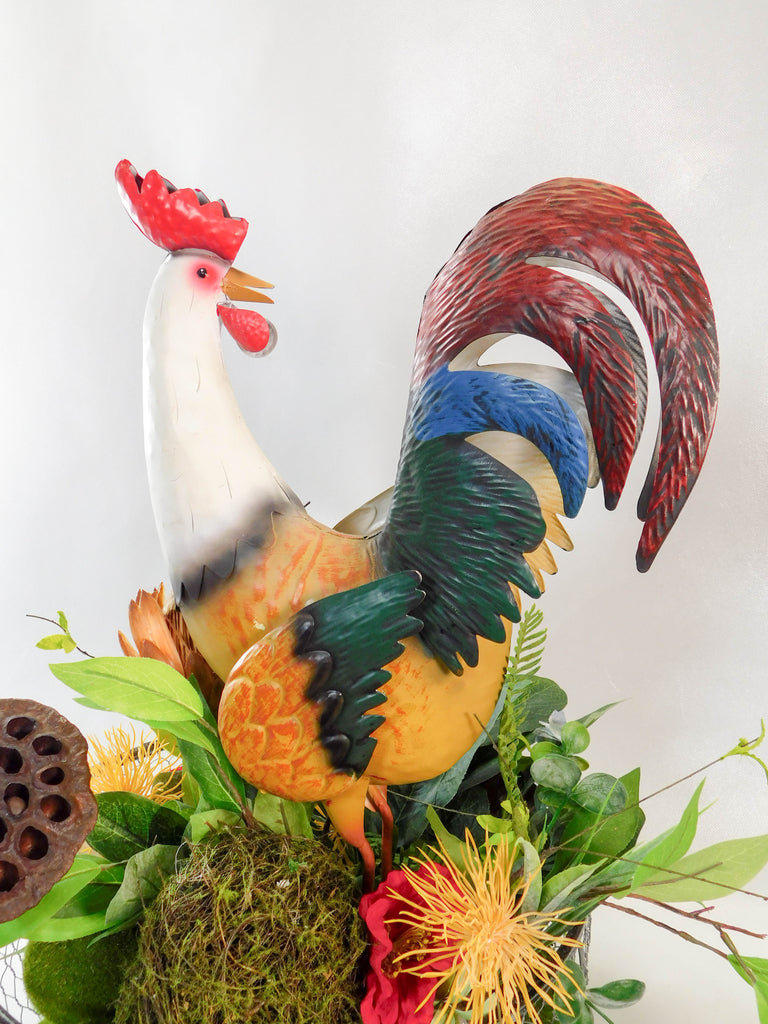 Rooster in Chicken Wire Basket – MilandDil Designs