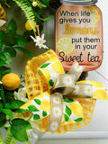 Sweet Tea Lemon Grapevine Wreath