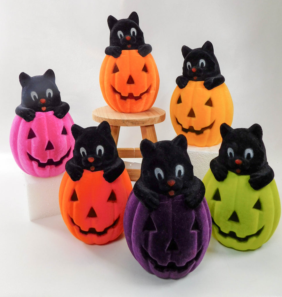 Fantastic Fall Miniature Felt Halloween Stickers - Black Cats and Jack O  Lanterns - 20 Pieces 1745D