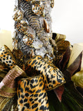 Christmas Cheetah Candle Centerpiece