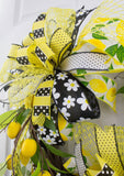 Spring Lemon Grapevine Wreath