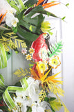 Summer Tropical Parrot Wreath