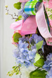 Pastel Hydrangea Bunny Wreath